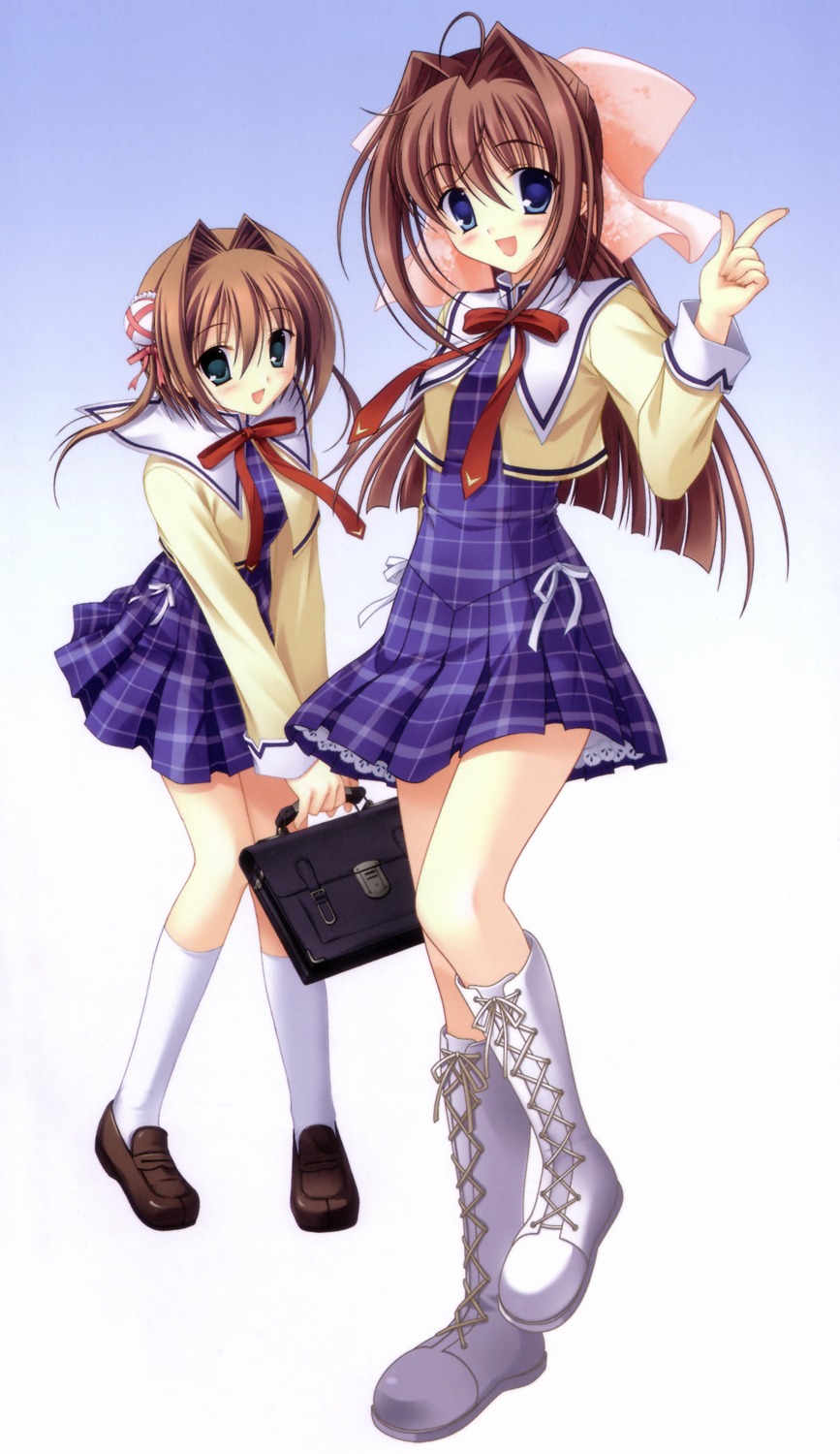 asakura_otome, asakura_yume, circus, da_capo, da_capo_(series), da_capo_ii, kayura_yuka, seifuku