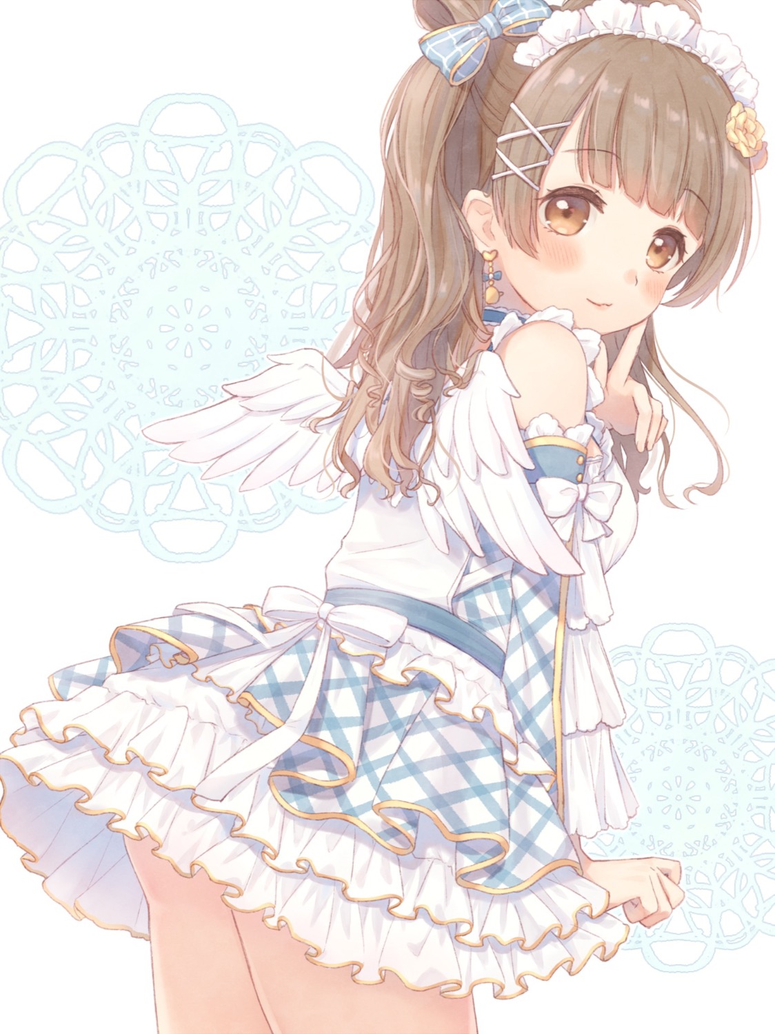kazane_mari, love_live!, love_live!_(series), minami_kotori, skirt_lift, wings