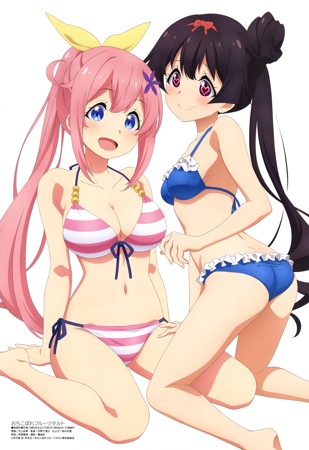 ass, bikini, cleavage, midori_hemo, ochikobore_fruit_tart, sakura_ino, swimsuits, tsujikami_ayaka
