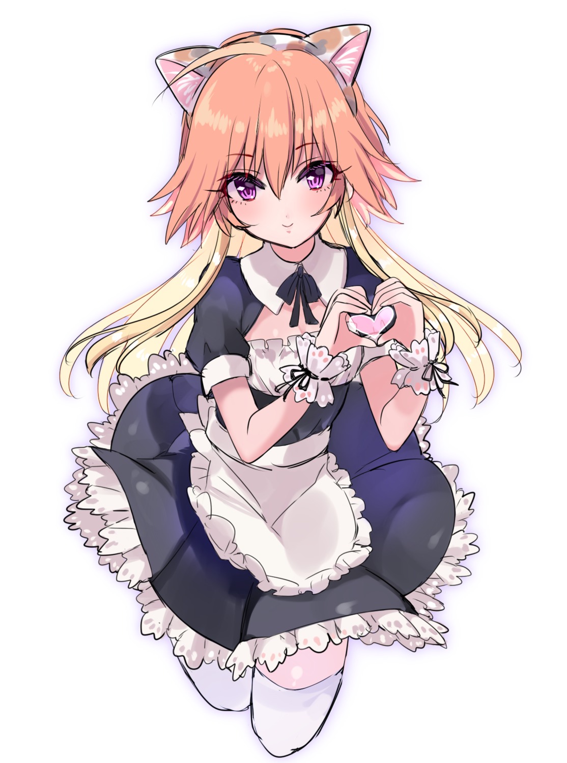 animal_ears, maid, nekomimi, ninomiya_asuka, nuruo_(pixiv39067734), skirt_lift, the_idolm@ster, the_idolm@ster_cinderella_girls