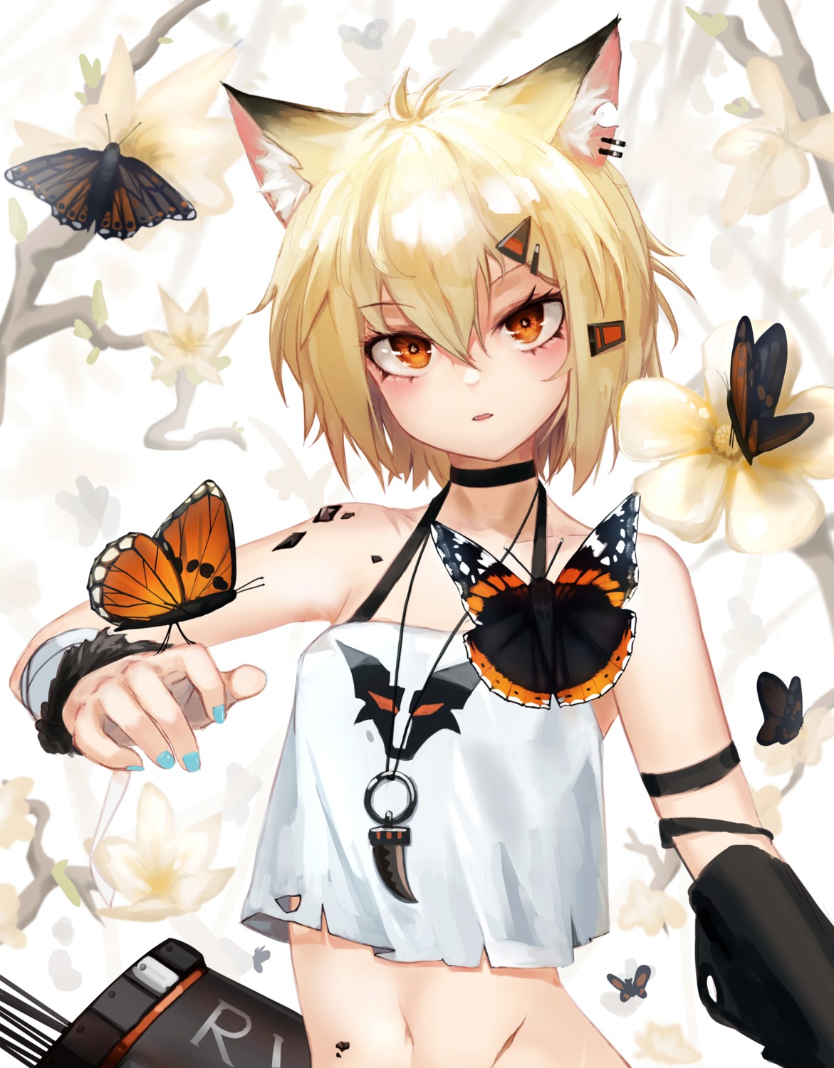 animal_ears, arknights, bandages, timitarcat, torn_clothes, vermeil_(arknights)