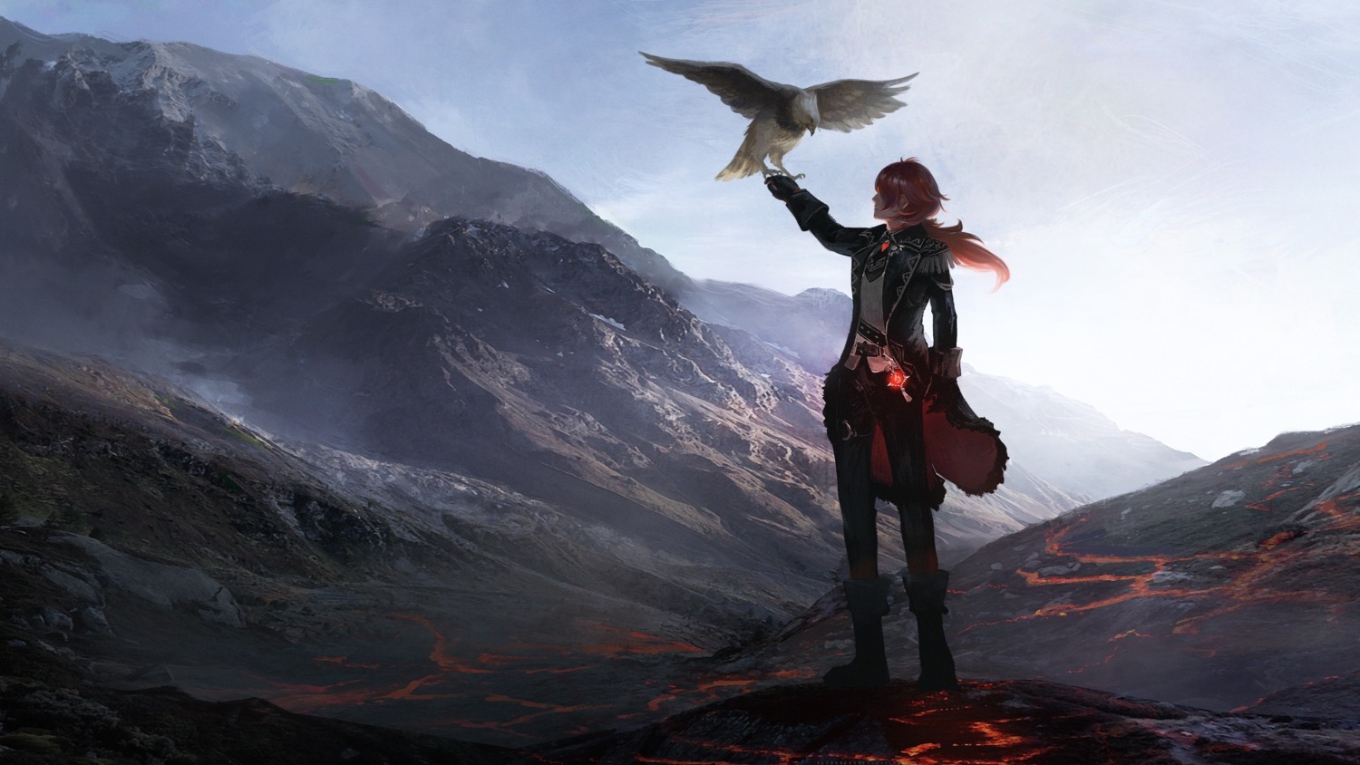 anna_(drw01), diluc, genshin_impact, landscape, male, uniform