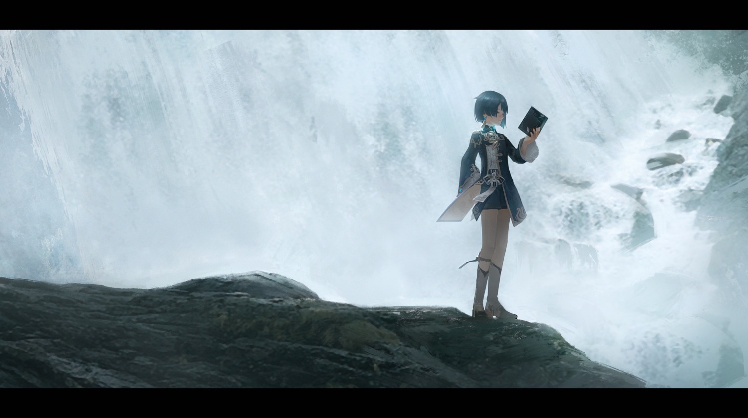 anna_(drw01), genshin_impact, landscape, male, xingqiu