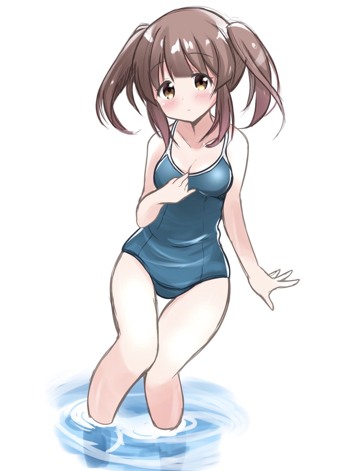 cleavage, komachi_(artist), ogata_chieri, school_swimsuit, swimsuits, the_idolm@ster, the_idolm@ster_cinderella_girls, wet