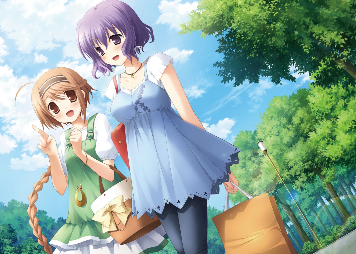 asaka_minako, digital_version, hinata_kuon, hulotte, ikegami_akane, pantyhose, with_ribbon