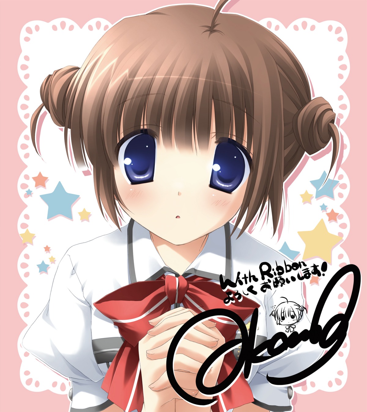digital_version, hulotte, ikegami_akane, seifuku, tezuka_yumimi, with_ribbon
