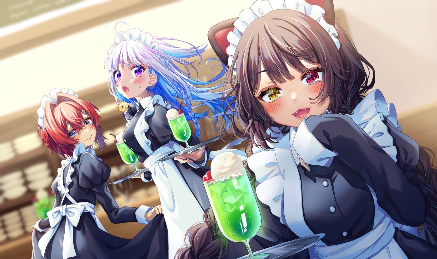 ange_katrina, animal_ears, heterochromia, hina_(hinalovesugita), inui_toko, inumimi, lize_helesta, maid