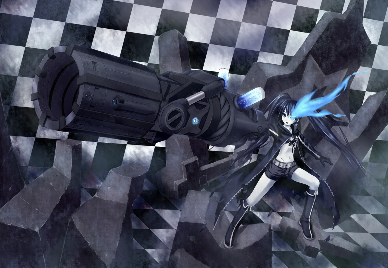 black_rock_shooter, black_rock_shooter_(character), vocaloid, yanphoenix