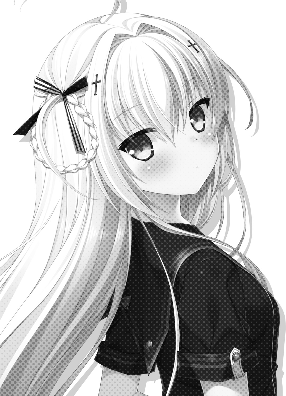 deatte_5-fun_wa_ore_no_mono!_jikan_teishi_to_atropos, digital_version, hiiragi_hakua, hulotte, ikegami_akane, monochrome, seifuku