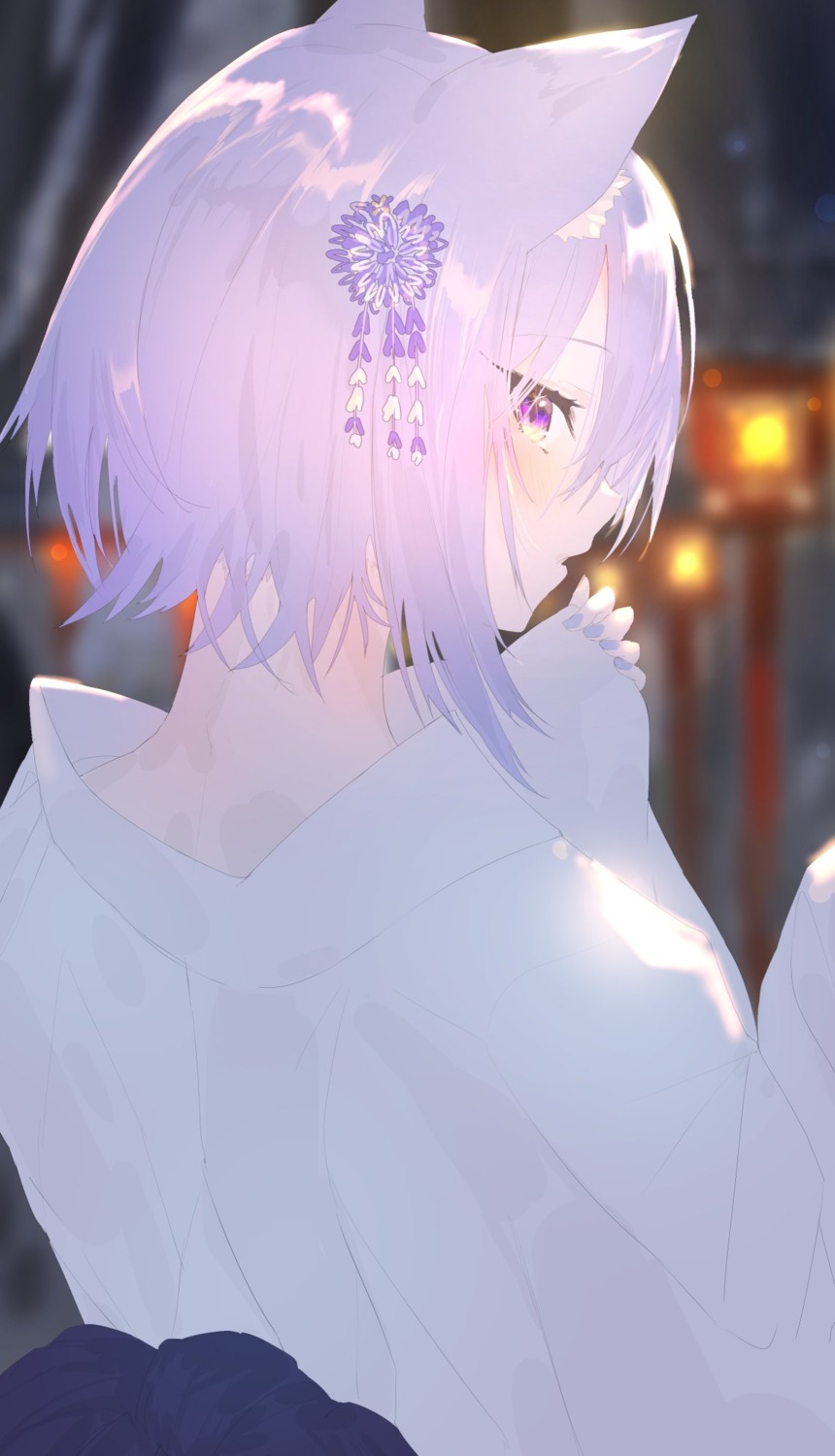 animal_ears, hololive, hololive_gamers, nekomata_okayu, nekomimi, sumiya_sakise, yukata