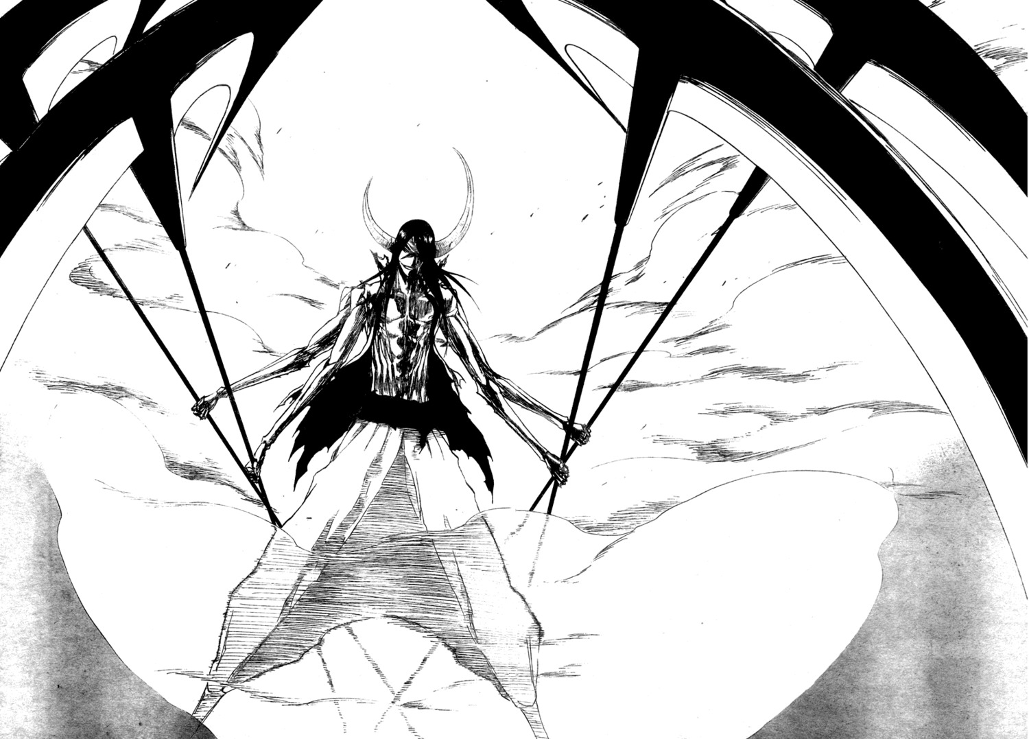 bleach, male, monochrome, nnoitra_jiruga