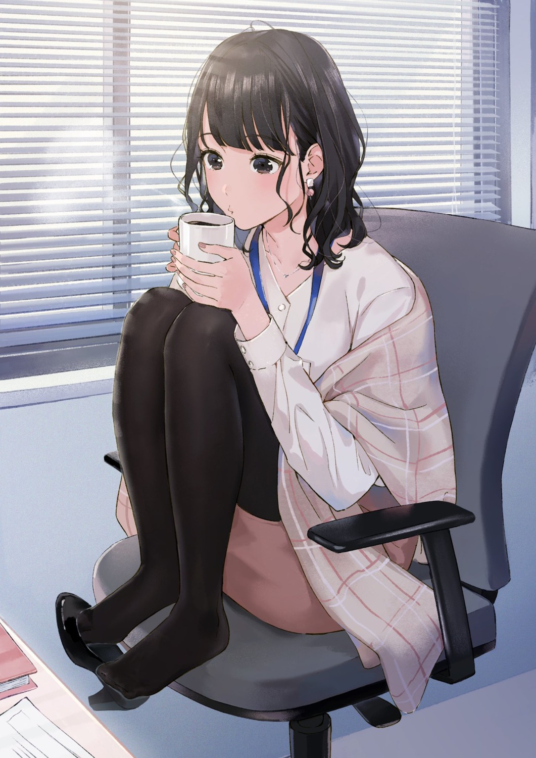 heels, pantyhose, sako_(35s_00), skirt_lift