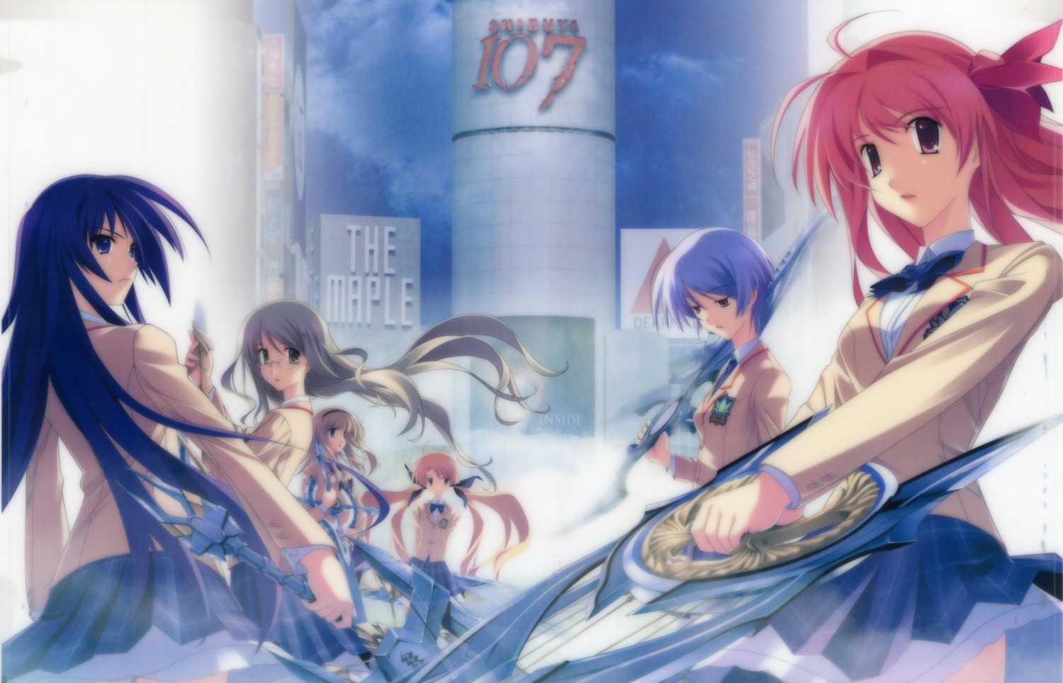 aoi_sena, chaos;head, cropme, kishimoto_ayase, kusunoki_yua, megane, nishijou_nanami, orihara_kozue