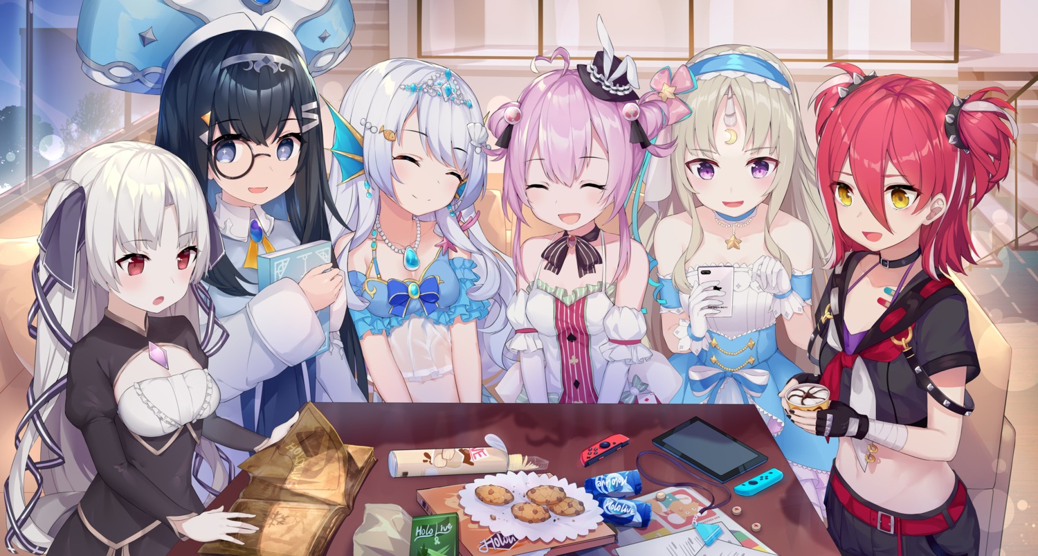 artia, bandaid, civia, cleavage, doris_(hololive), hololive, hololive_china, megane