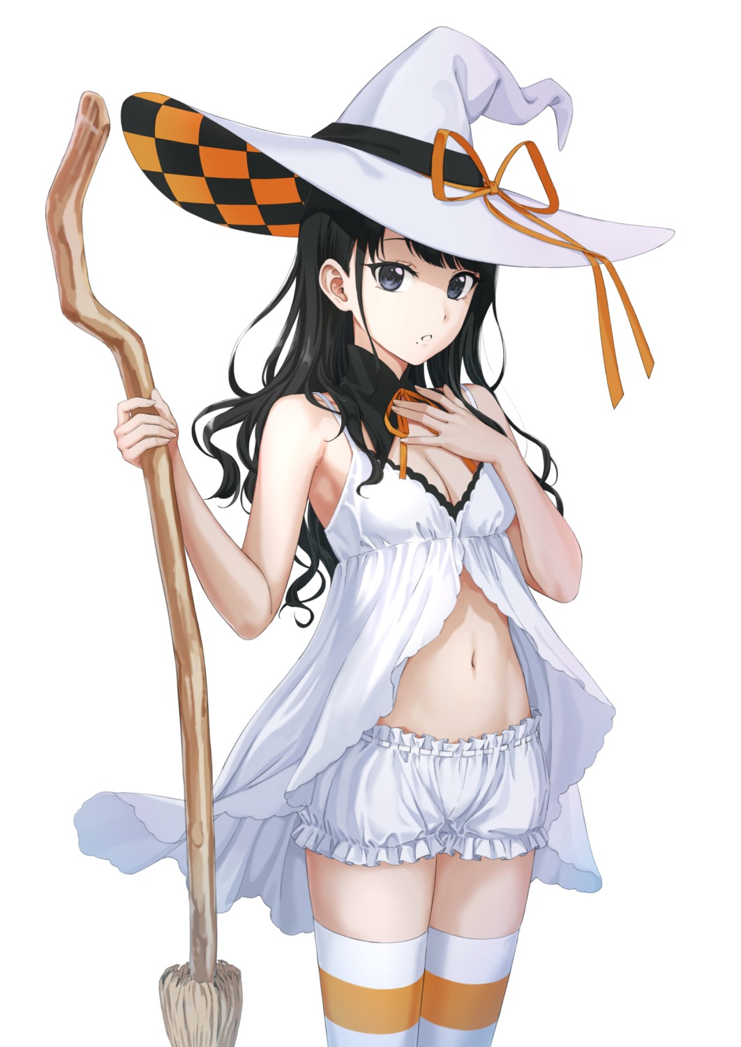 bloomers, cleavage, halloween, kazano_hiori, lingerie, the_idolm@ster, the_idolm@ster_shiny_colors, thighhighs