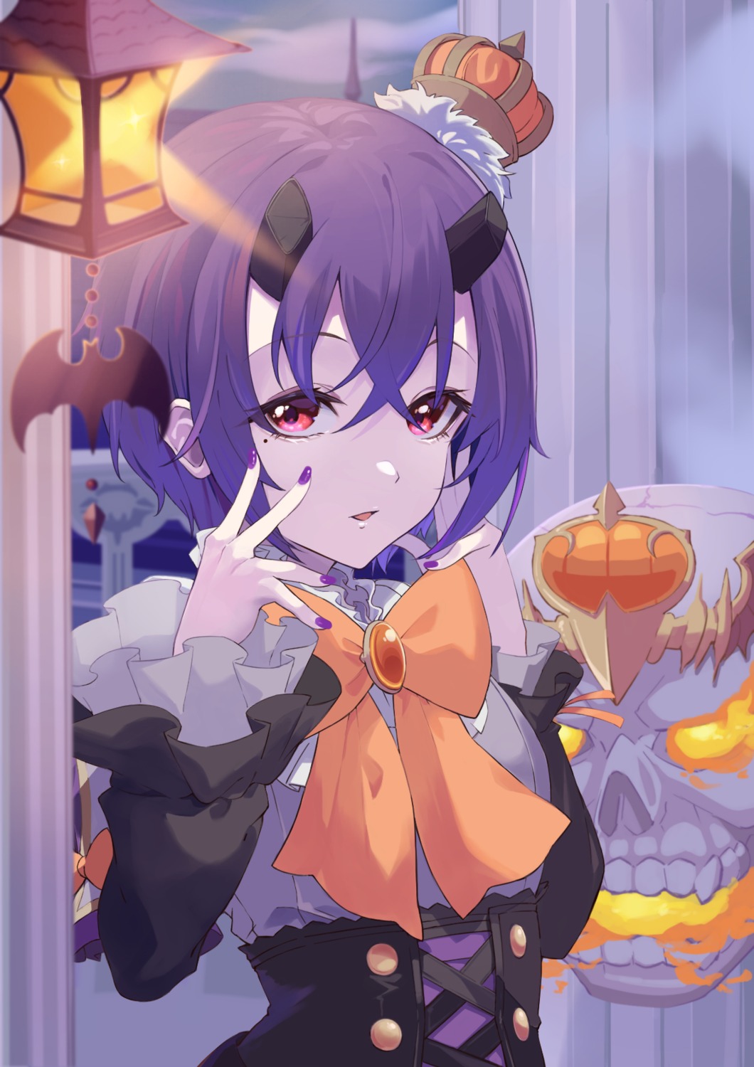 halloween, horns, kamiki_shinobu, princess_connect!, princess_connect!_re:dive, shimon_(31426784)