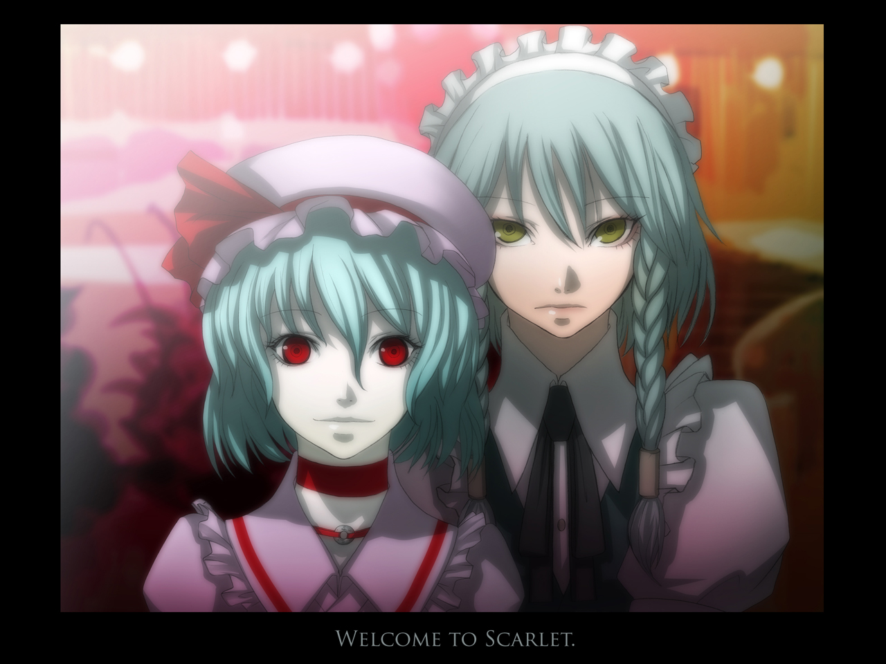 izayoi_sakuya, remilia_scarlet, touhou, wallpaper, zou_azarashi