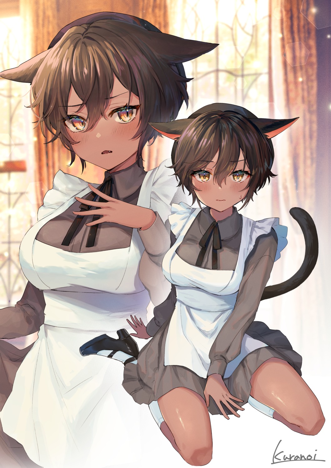 animal_ears, heels, kura_noi, maid, tail