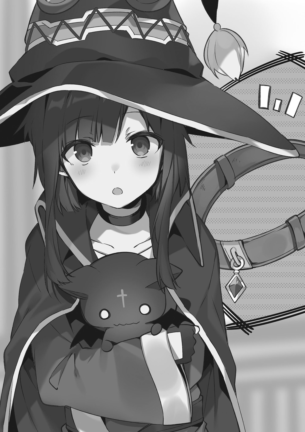 chomusuke, kono_subarashii_sekai_ni_shukufuku_wo!, megumin, mishima_kurone, monochrome