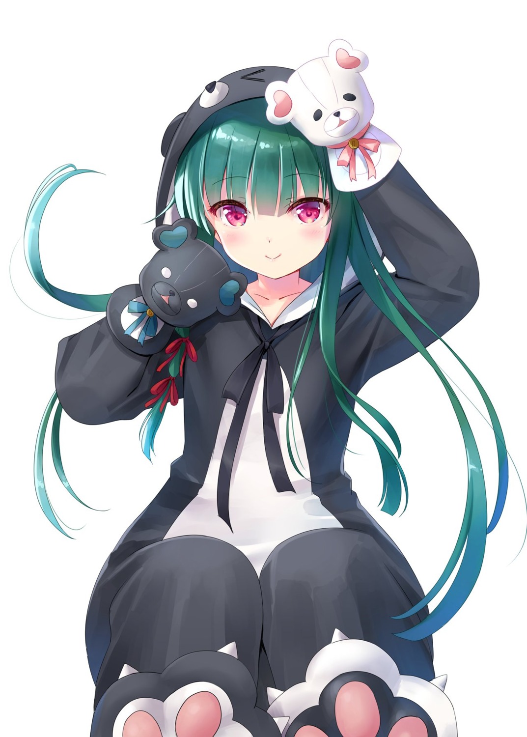 animal_ears, kuma_kuma_kuma_bear, na-ga, pajama, yuna_(kuma_kuma_kuma_bear)