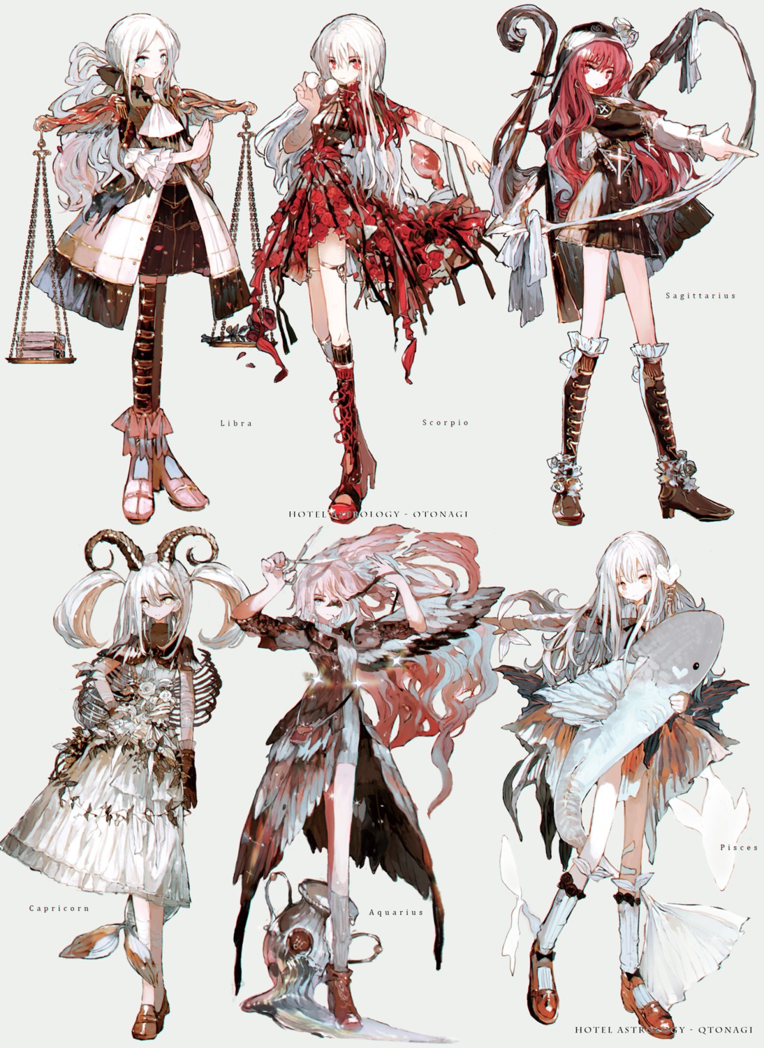 bandages, dress, garter, heels, horns, megane, qtonagi, tail