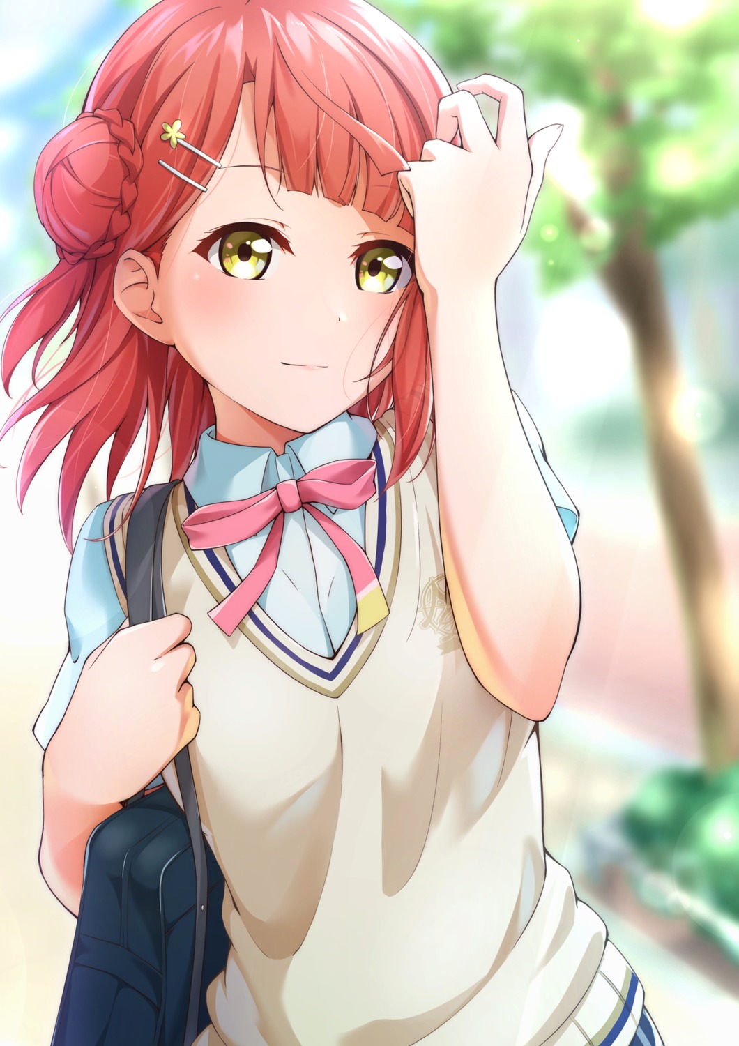 love_live!_(series), love_live!_nijigasaki_gakuen_school_idol_doukoukai, prbili, seifuku, sweater, uehara_ayumu