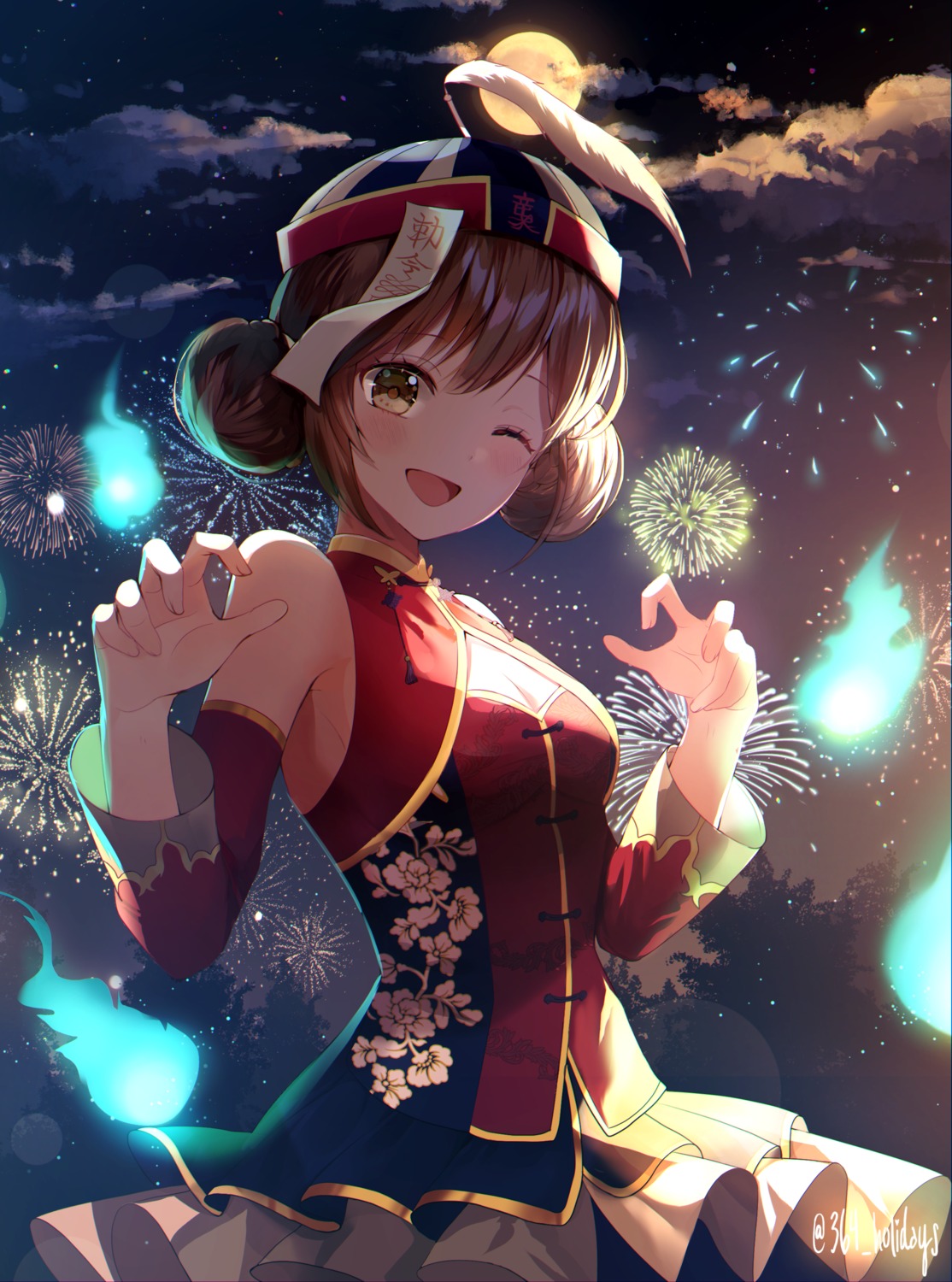 364, asian_clothes, cleavage, kuwayama_chiyuki, the_idolm@ster, the_idolm@ster_shiny_colors