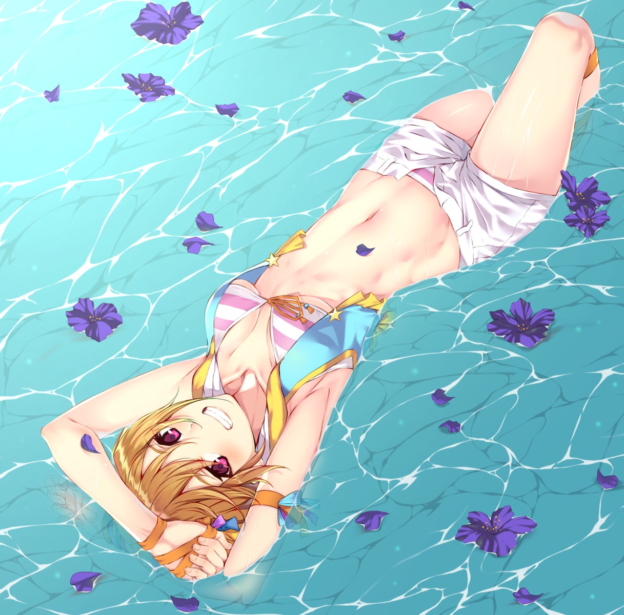 bikini, cleavage, ibuki_tsubasa, open_shirt, rumeha_(aormsj22), swimsuits, the_idolm@ster, the_idolm@ster_million_live!