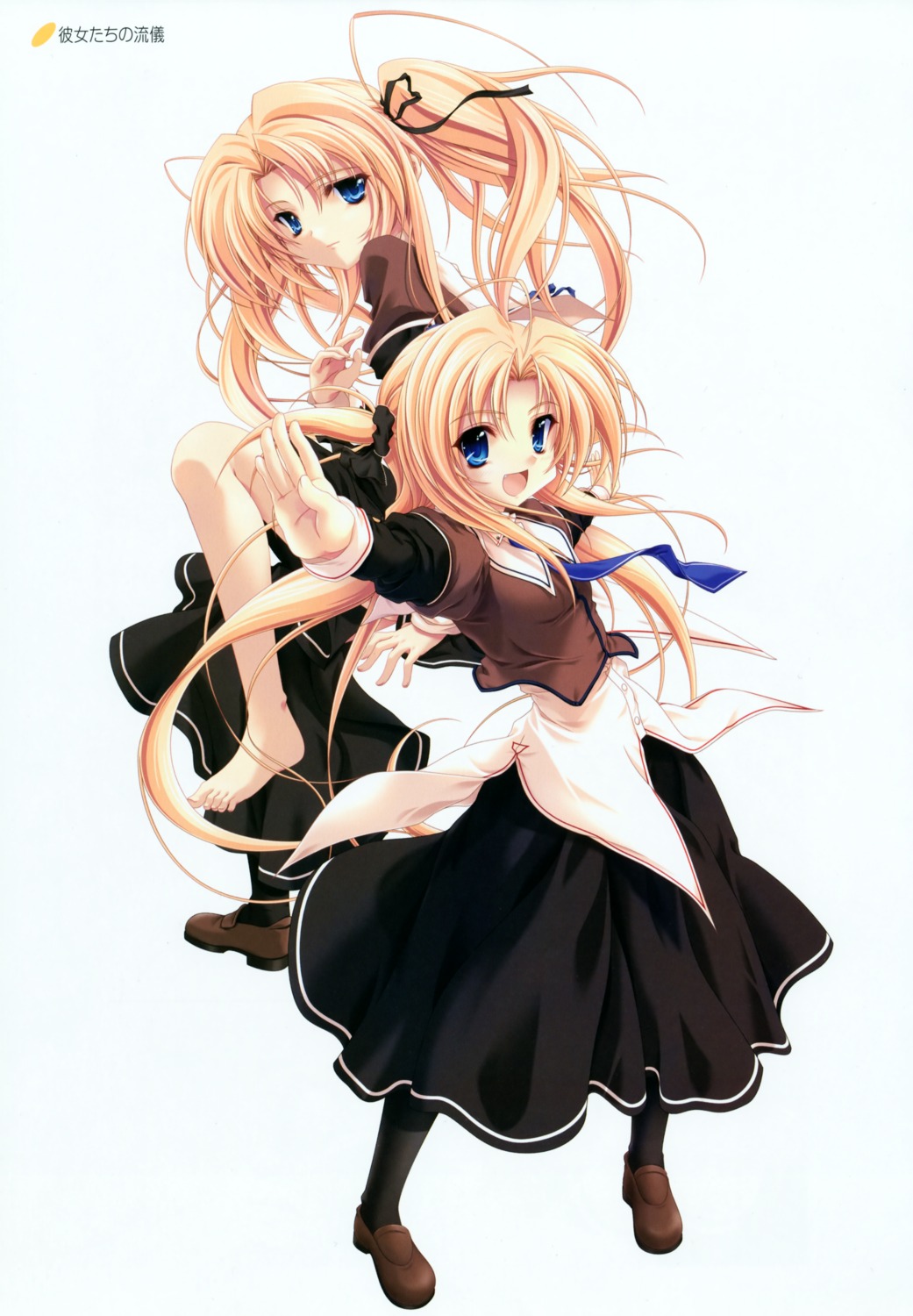 kanojo-tachi_no_ryuugi, miyama-zero, seifuku, shirogane_akane, shirogane_tobari