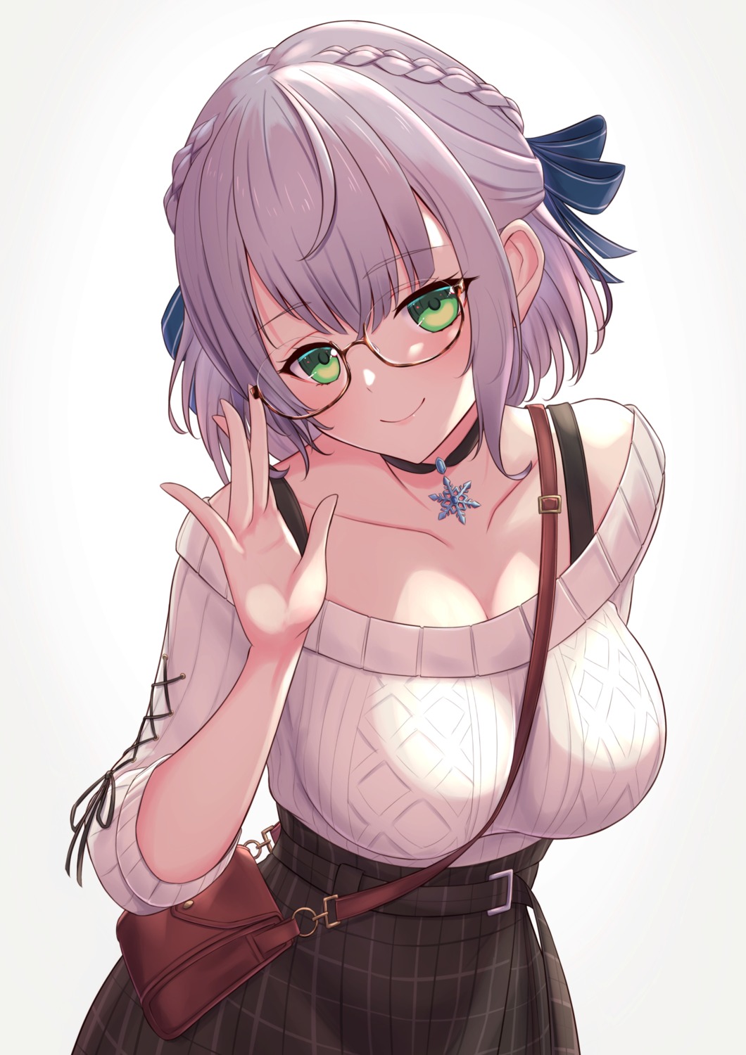 cocoablue, hololive, megane, shirogane_noel, sweater