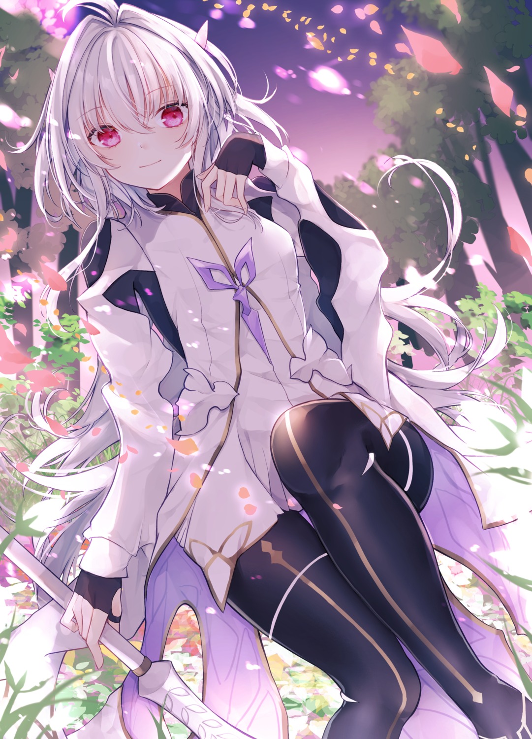 bodysuit, fate/grand_order, garter, merlin_(fate/prototype), pointy_ears, weapon, yoda