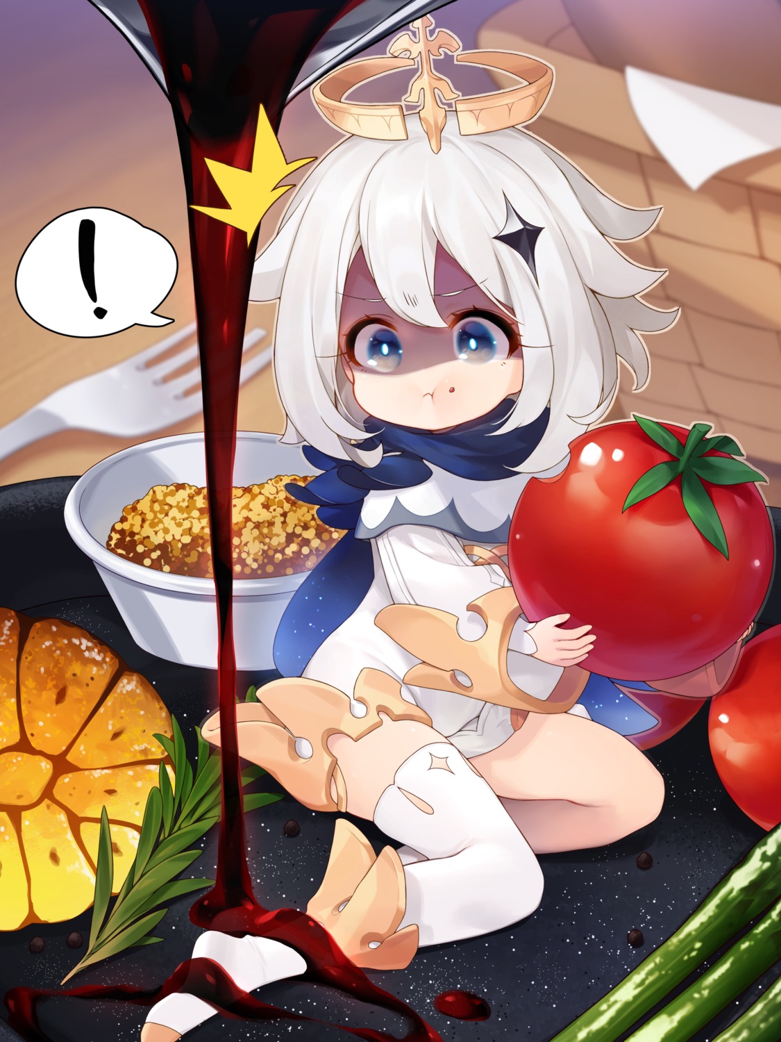 genshin_impact, paimon, takotsu, thighhighs
