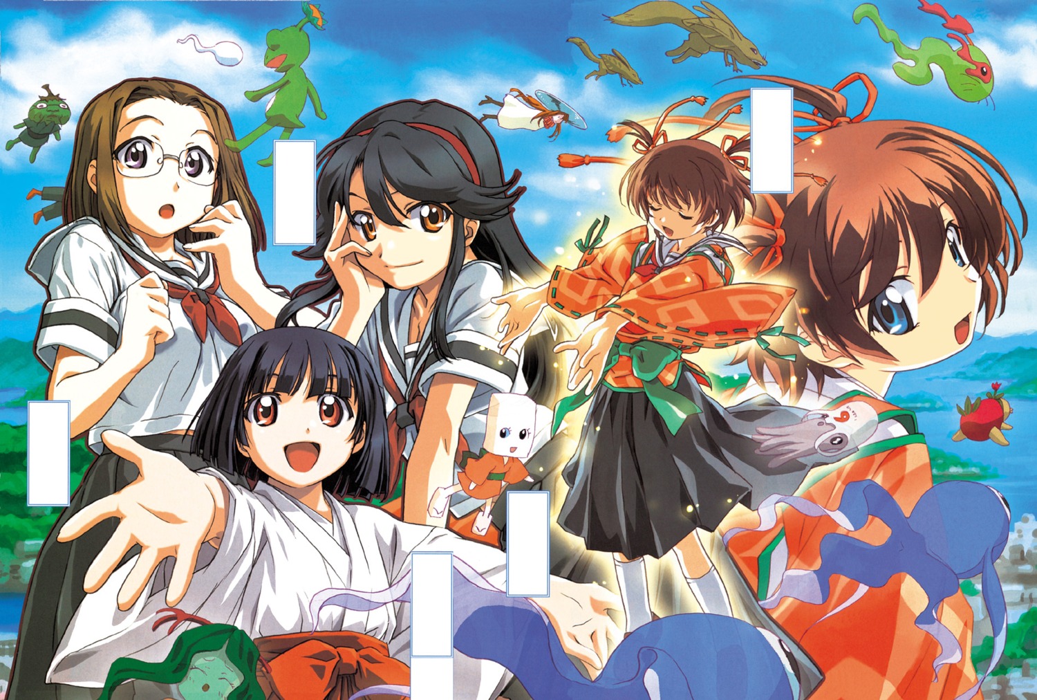 chibi_kaze, fukuroika, hitotsubashi_yurie, japanese_clothes, kamichu, konoha_kamaitachi, megane, miko