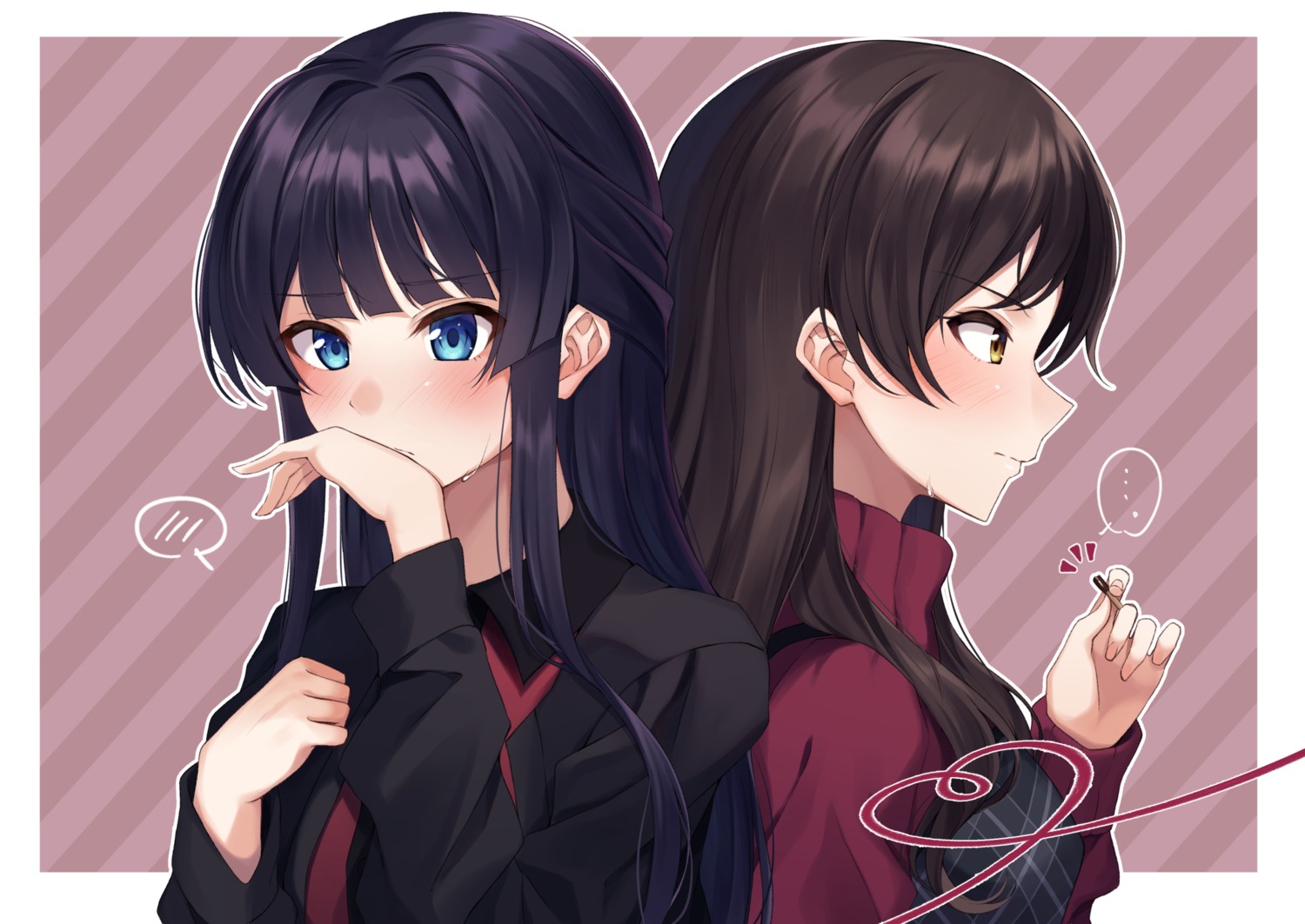 business_suit, kitazawa_shiho, kuroto_yuu, mogami_shizuka, sweater, the_idolm@ster, the_idolm@ster_million_live!