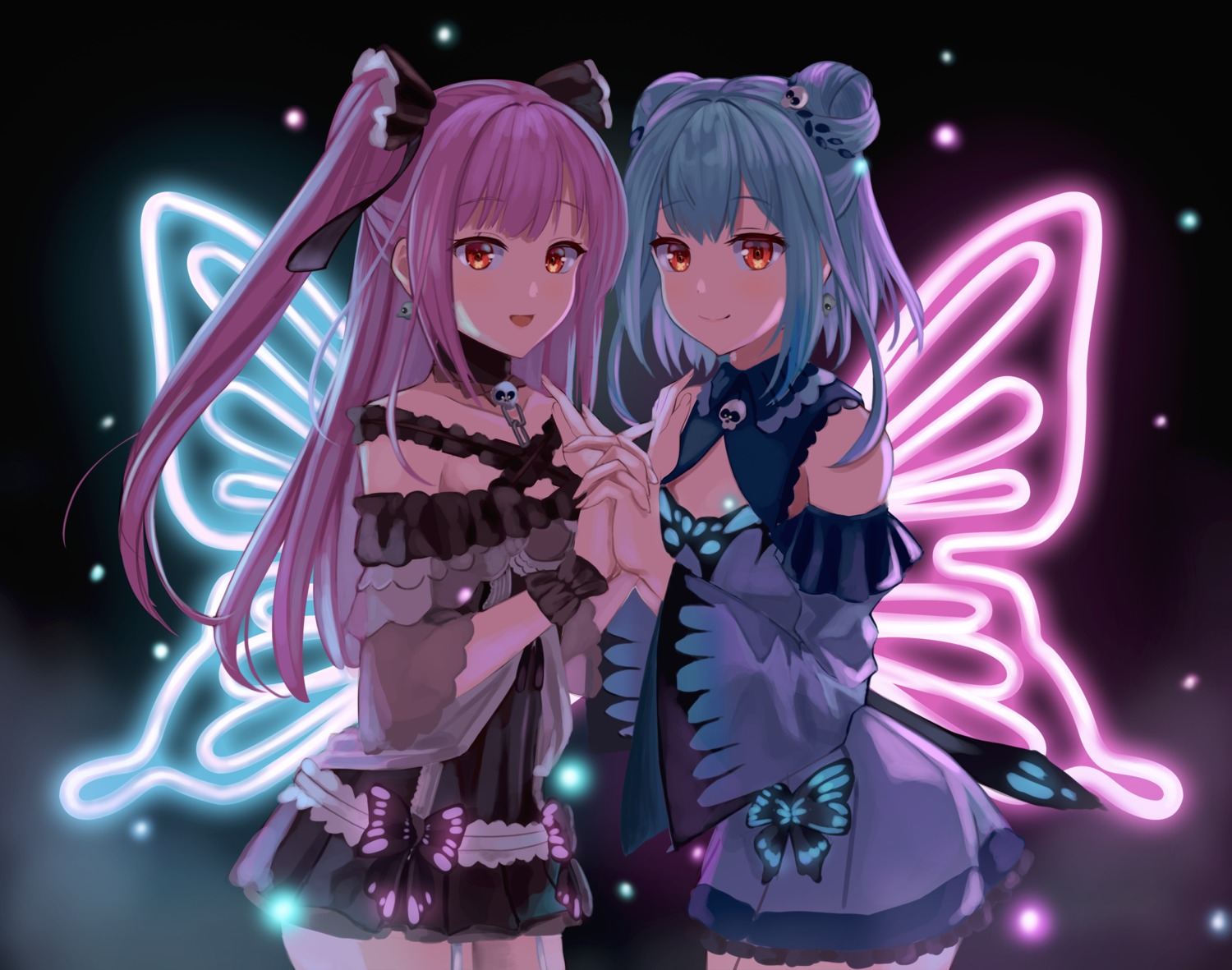 dress, gothic_lolita, hololive, lolita_fashion, shaketarako, uruha_rushia, wings
