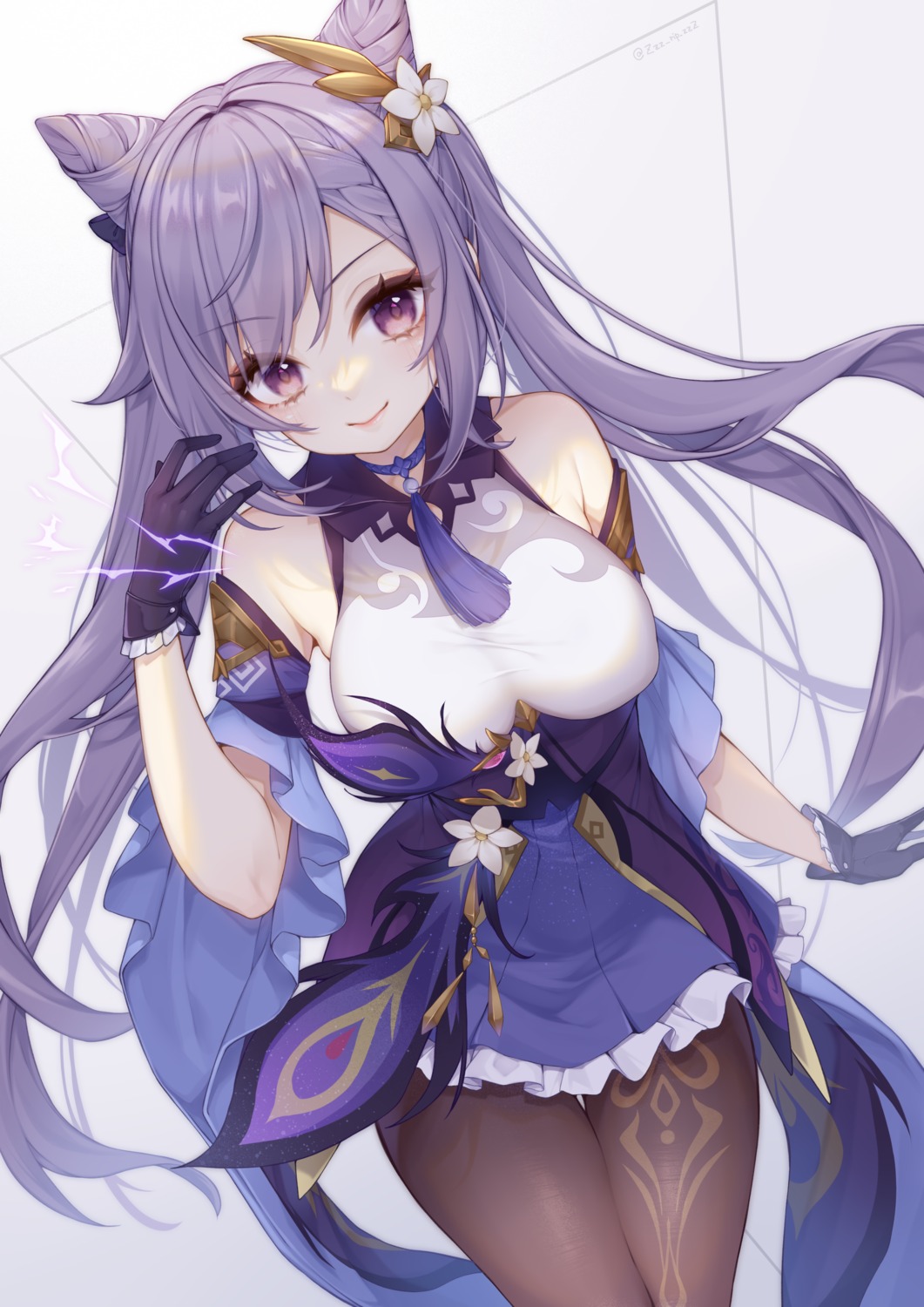 asian_clothes, genshin_impact, keqing, pantyhose, sherypton