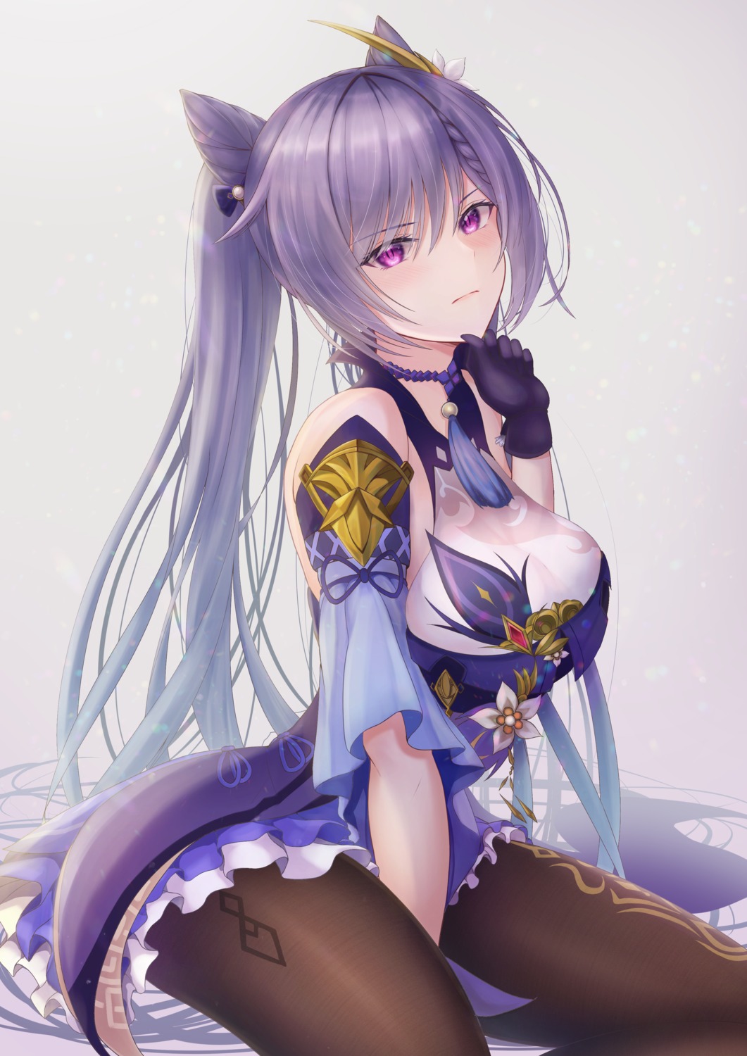 asian_clothes, genshin_impact, keqing, pantyhose, penguintake