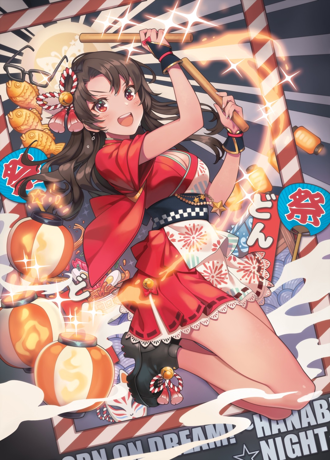cleavage, japanese_clothes, machi_(machi333), takayama_sayoko, the_idolm@ster, the_idolm@ster_million_live!