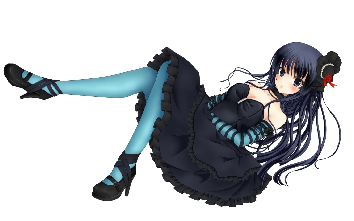 akiyama_mio, k-on!, nekokotei, pantyhose, wallpaper