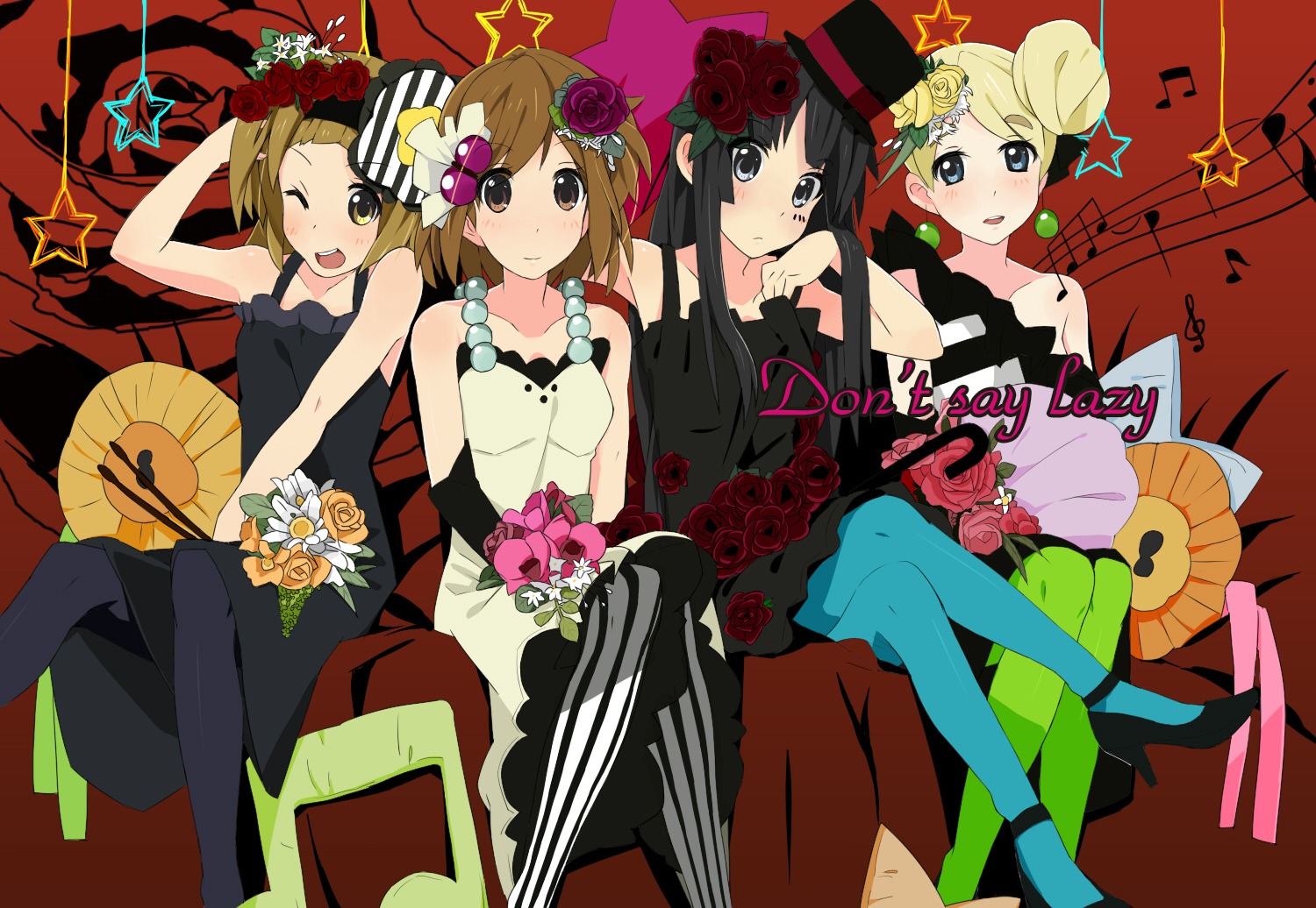 akiyama_mio, hirasawa_yui, k-on!, kotobuki_tsumugi, naosuke, pantyhose, tainaka_ritsu