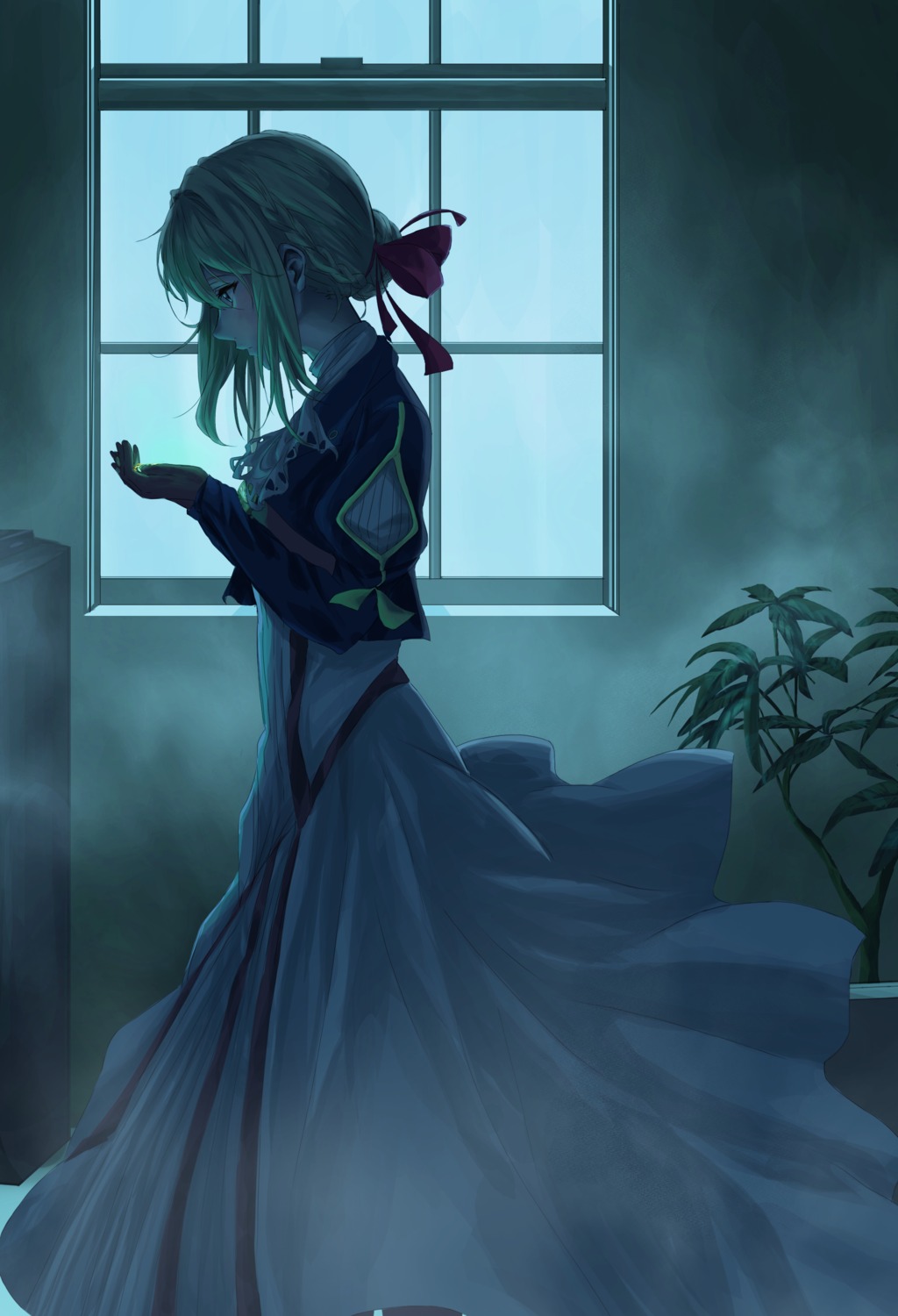 dress, raku_rakugaki, skirt_lift, violet_evergarden, violet_evergarden_(character)