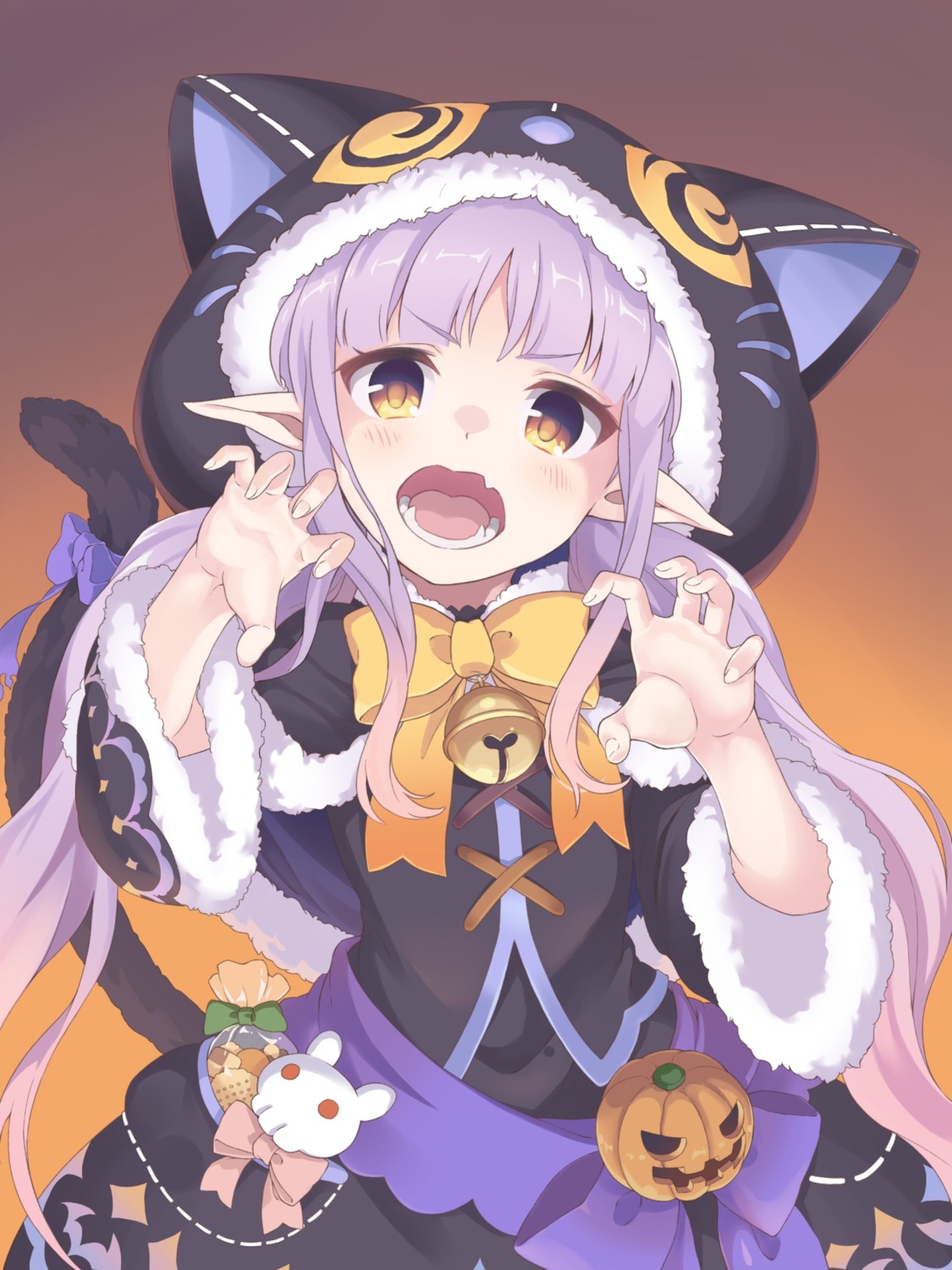 animal_ears, halloween, hikawa_kyouka, misashi_(raichi821), nekomimi, pointy_ears, princess_connect!, princess_connect!_re:dive