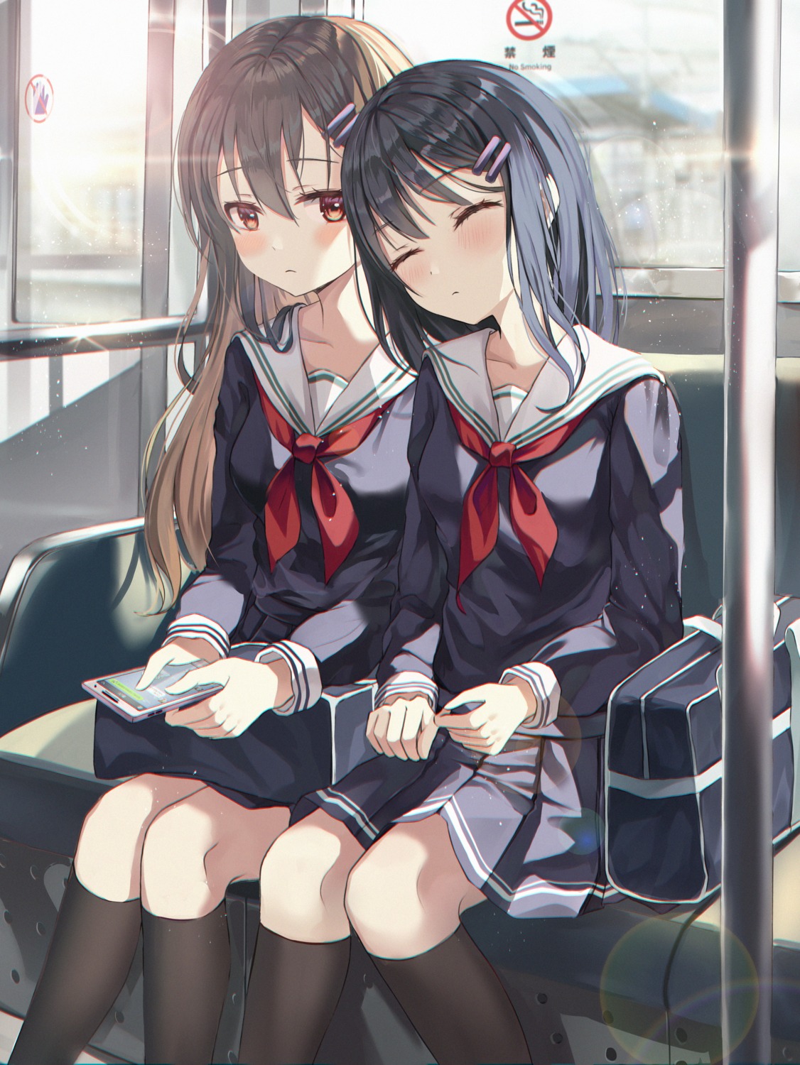 harui_(huruyi_817), seifuku, yuri