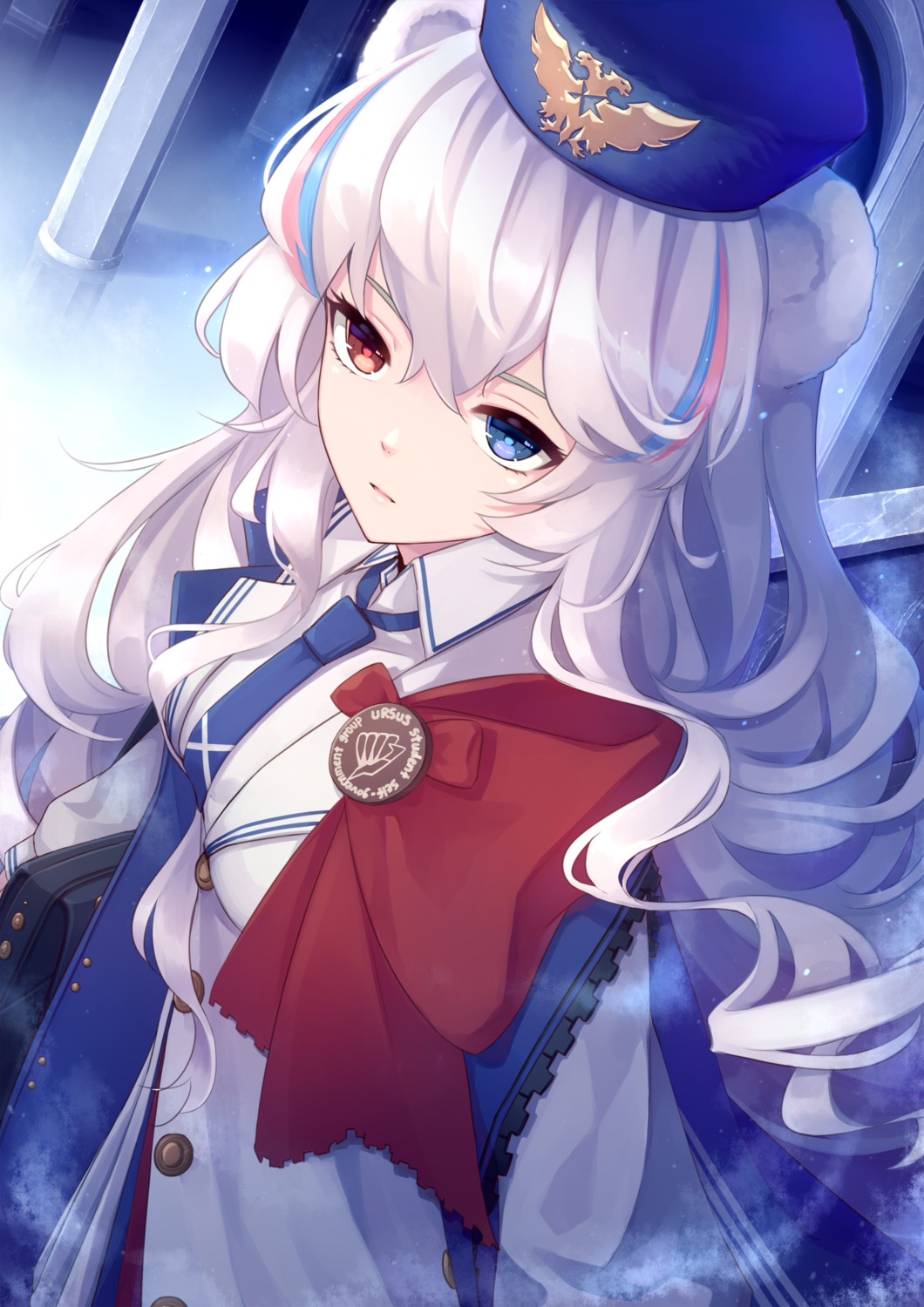 animal_ears, arknights, heterochromia, mushoku, rosa_(arknights), uniform