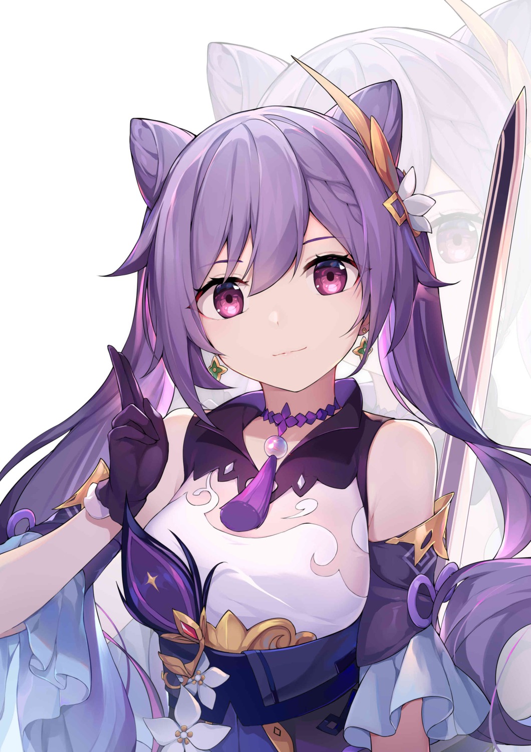 asian_clothes, genshin_impact, keqing, sword, wawazi