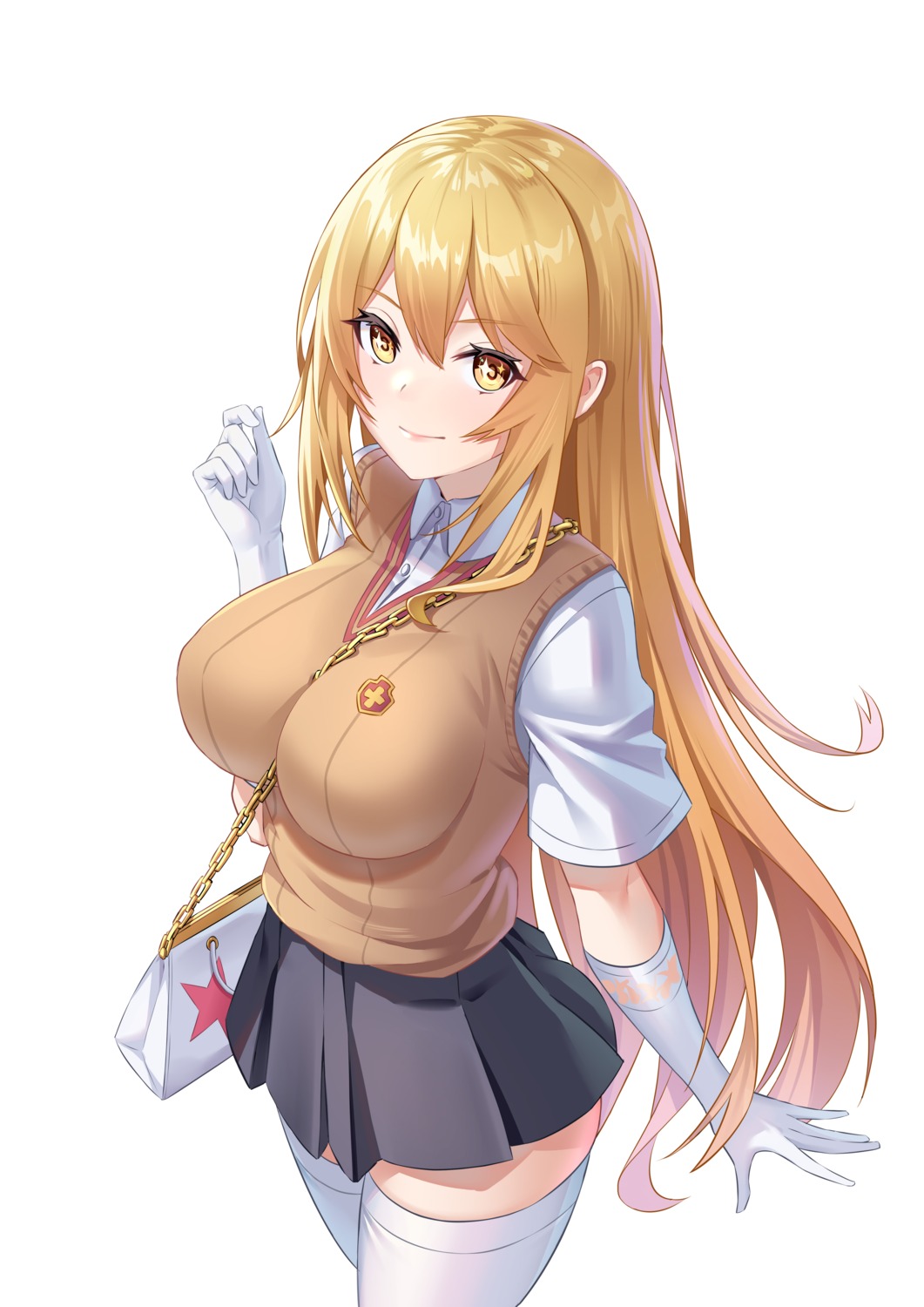 seifuku, shokuhou_misaki, sweater, thighhighs, toaru_kagaku_no_railgun, toaru_majutsu_no_index, wan_xing