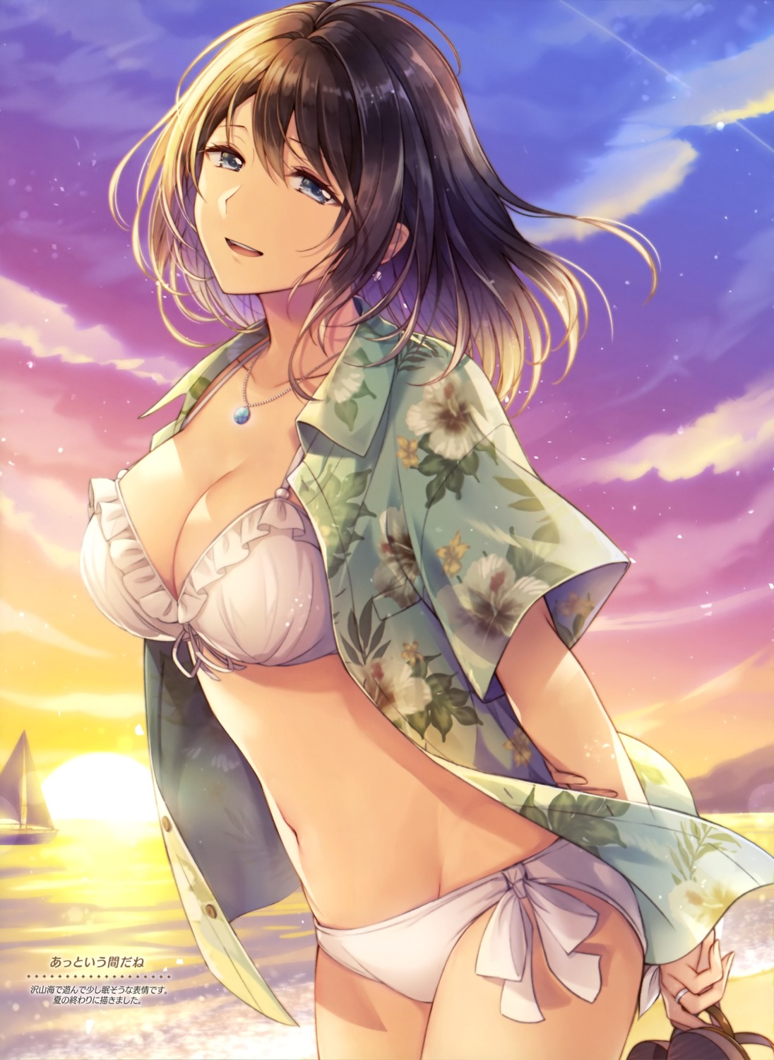 bikini, cleavage, mono_lith, open_shirt, swimsuits