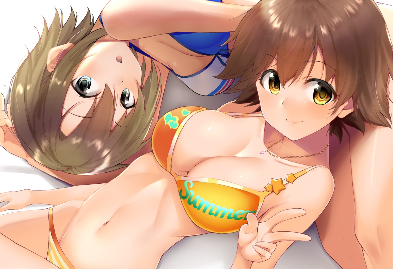 bikini, honda_mio, kon5283, swimsuits, tada_riina, the_idolm@ster, the_idolm@ster_cinderella_girls