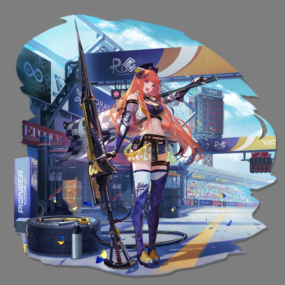 arknights, bagpipe_(arknights), garter, see_through, stockings, thighhighs, transparent_png, u_suke