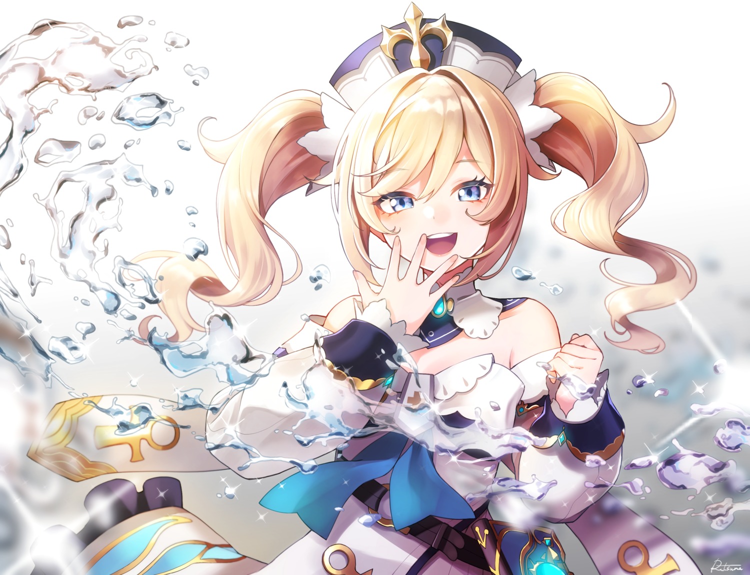 barbara_(genshin_impact), dress, genshin_impact, retsuna, skirt_lift